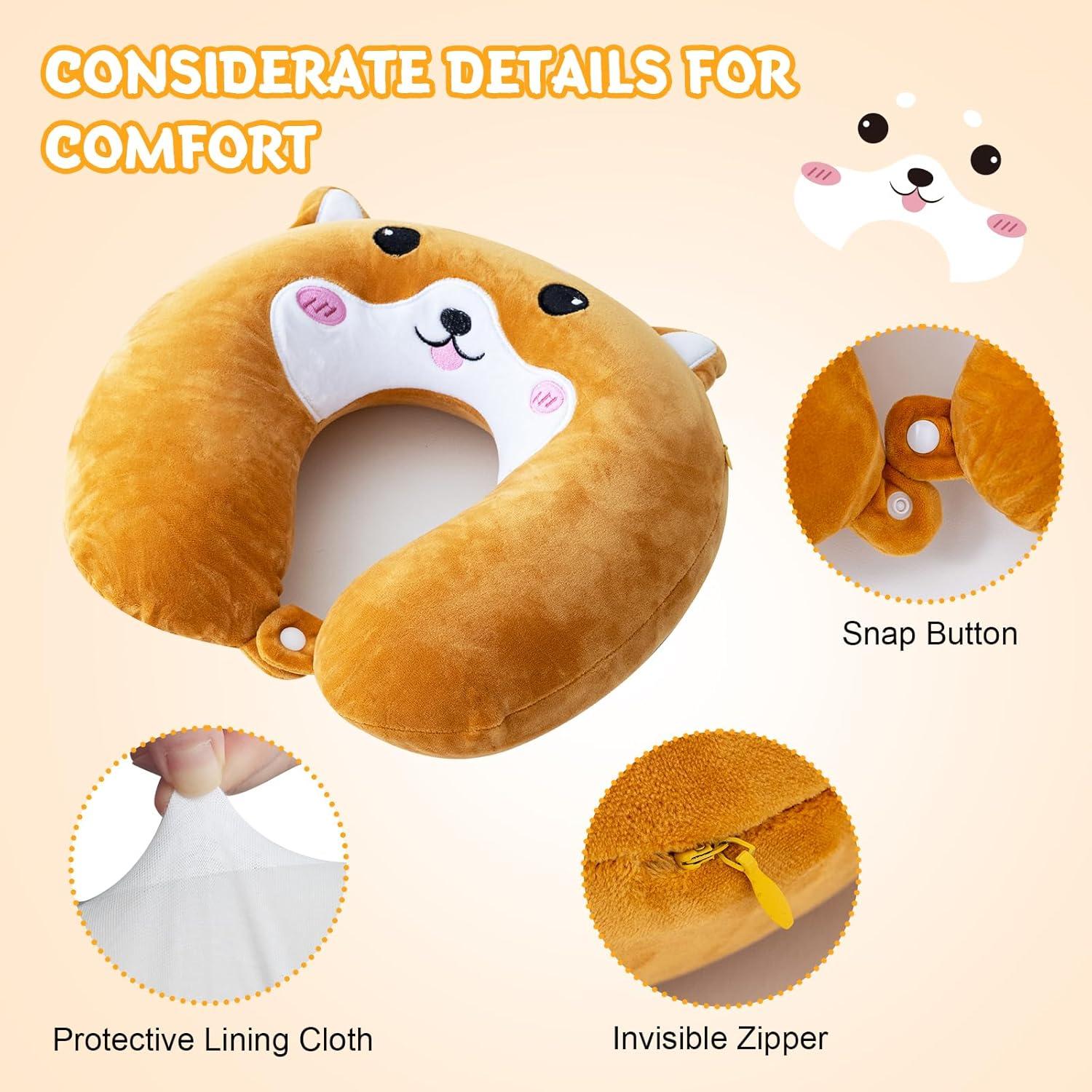 Almohada de Viaje Cirorld para Niños 3-8 Años Espuma Memoria