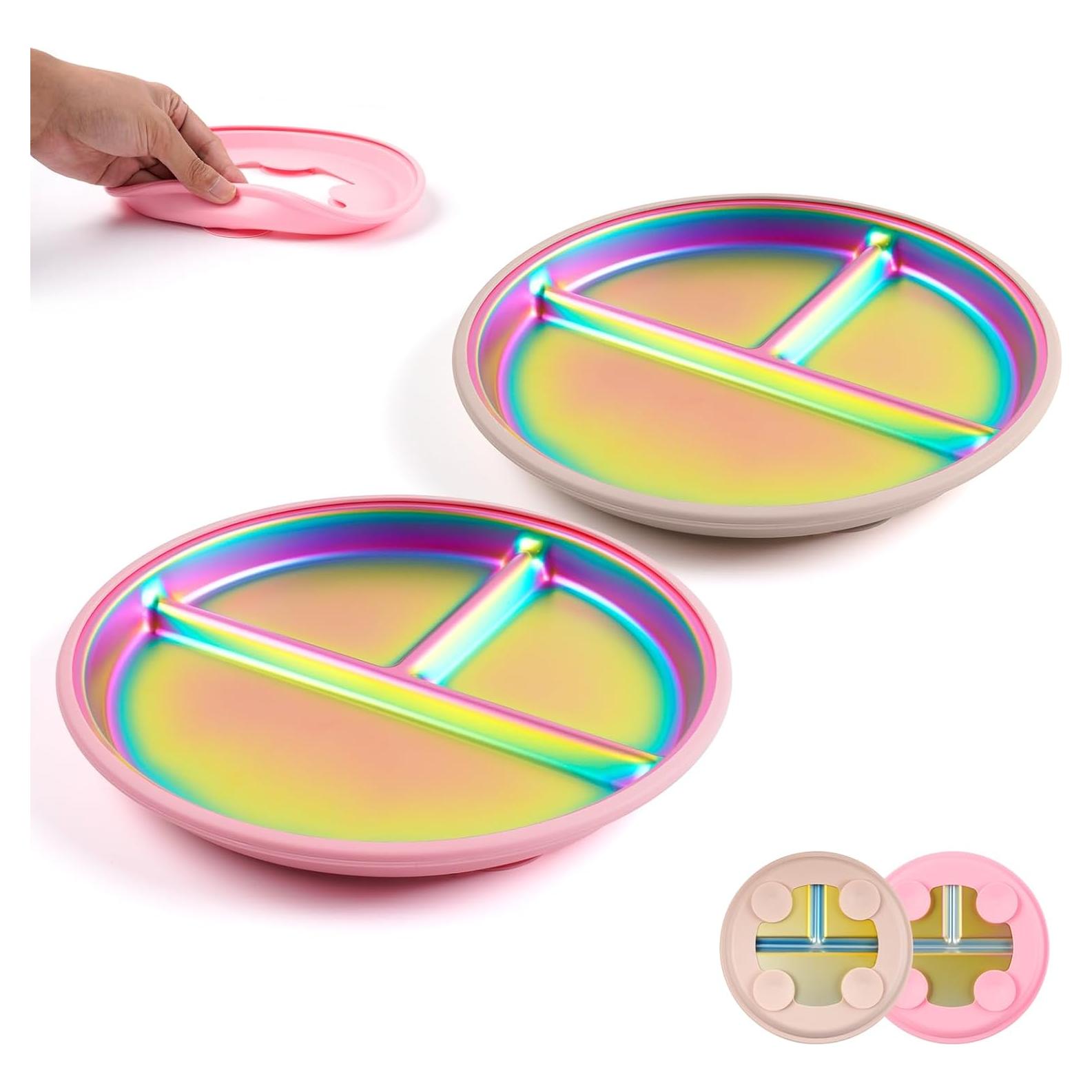 Set de Platos Divididos para Niños Goldusk, 2 Piezas 23 cm