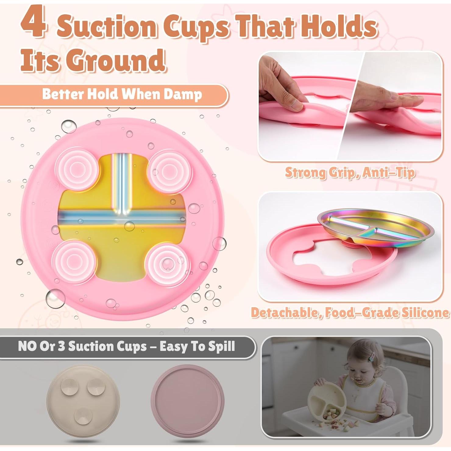 Set de Platos Divididos para Niños Goldusk, 2 Piezas 23 cm