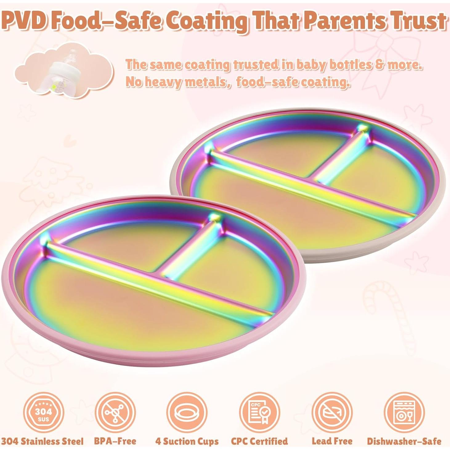 Set de Platos Divididos para Niños Goldusk, 2 Piezas 23 cm