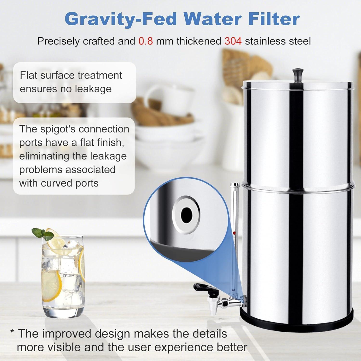 Sistema de filtración de agua Fetechmate 8.5L con filtros de carbón