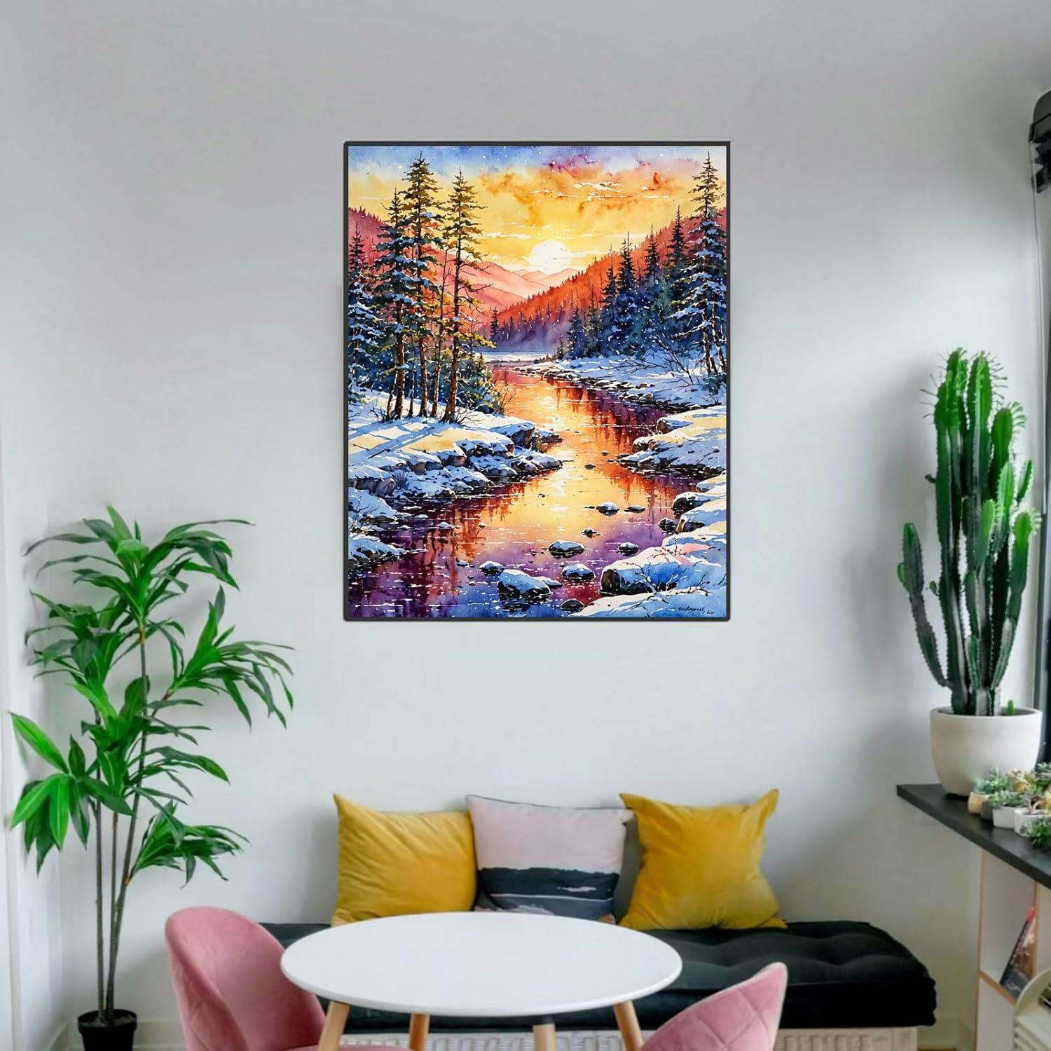 Kit de Pintura por Números Ldazao Bosque Invernal 40x50 cm