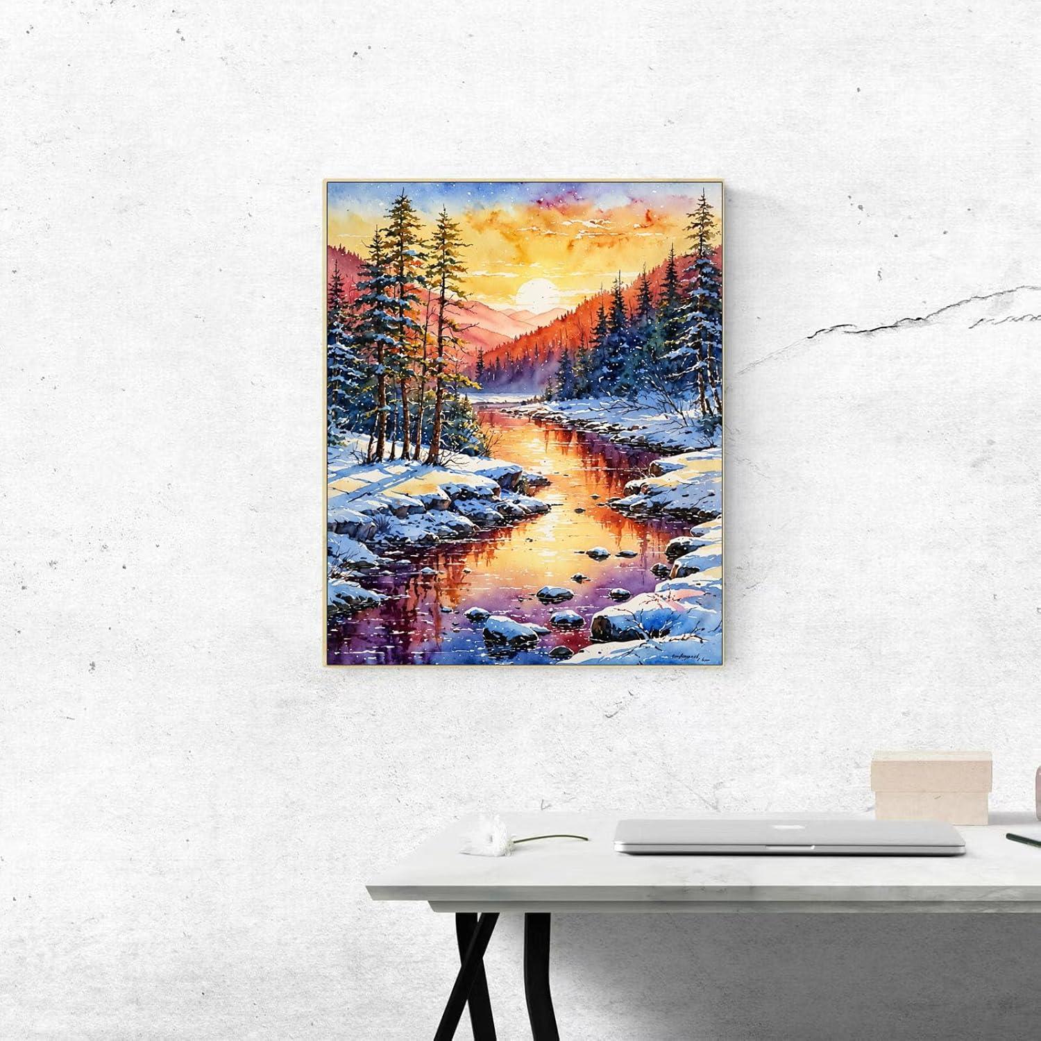 Kit de Pintura por Números Ldazao Bosque Invernal 40x50 cm