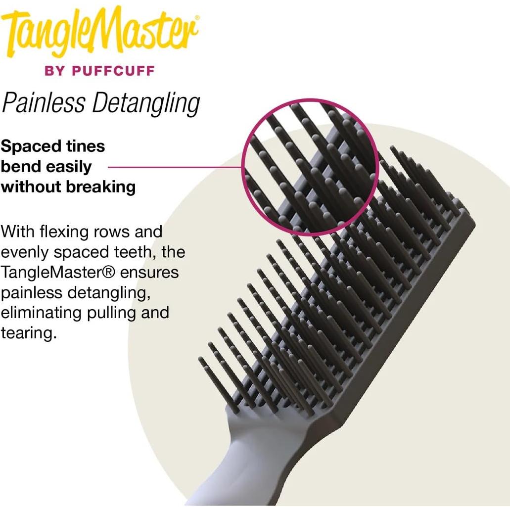 Cepillo Desenredante PuffCuff TangleMaster para Cabello Rizado