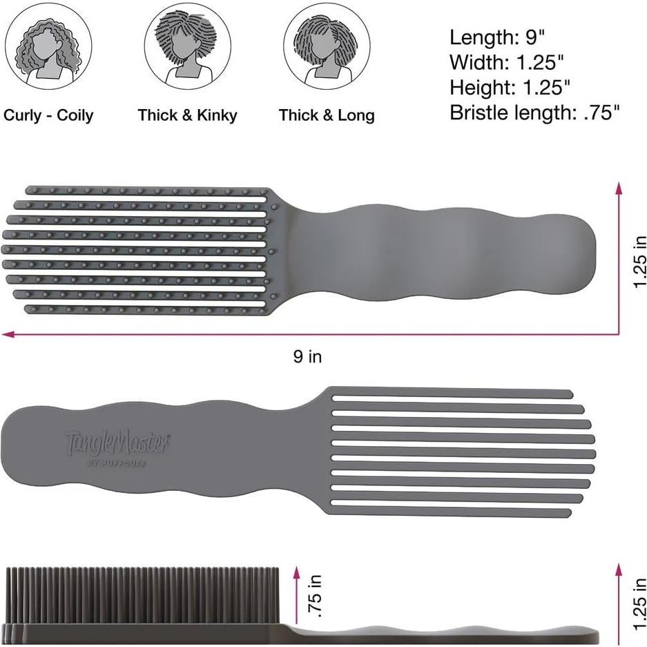 Cepillo Desenredante PuffCuff TangleMaster para Cabello Rizado