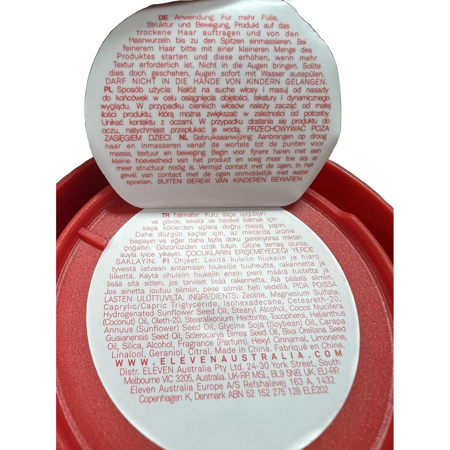 Pasta de Volumen ELEVEN AUSTRALIA 85g - Textura y Frescura