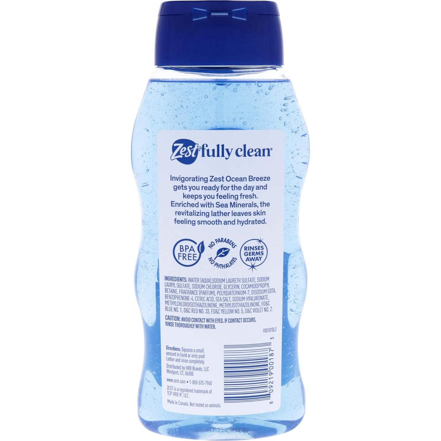 Gel de Ducha Zest Brisa Oceánica 591 ml Hidratante