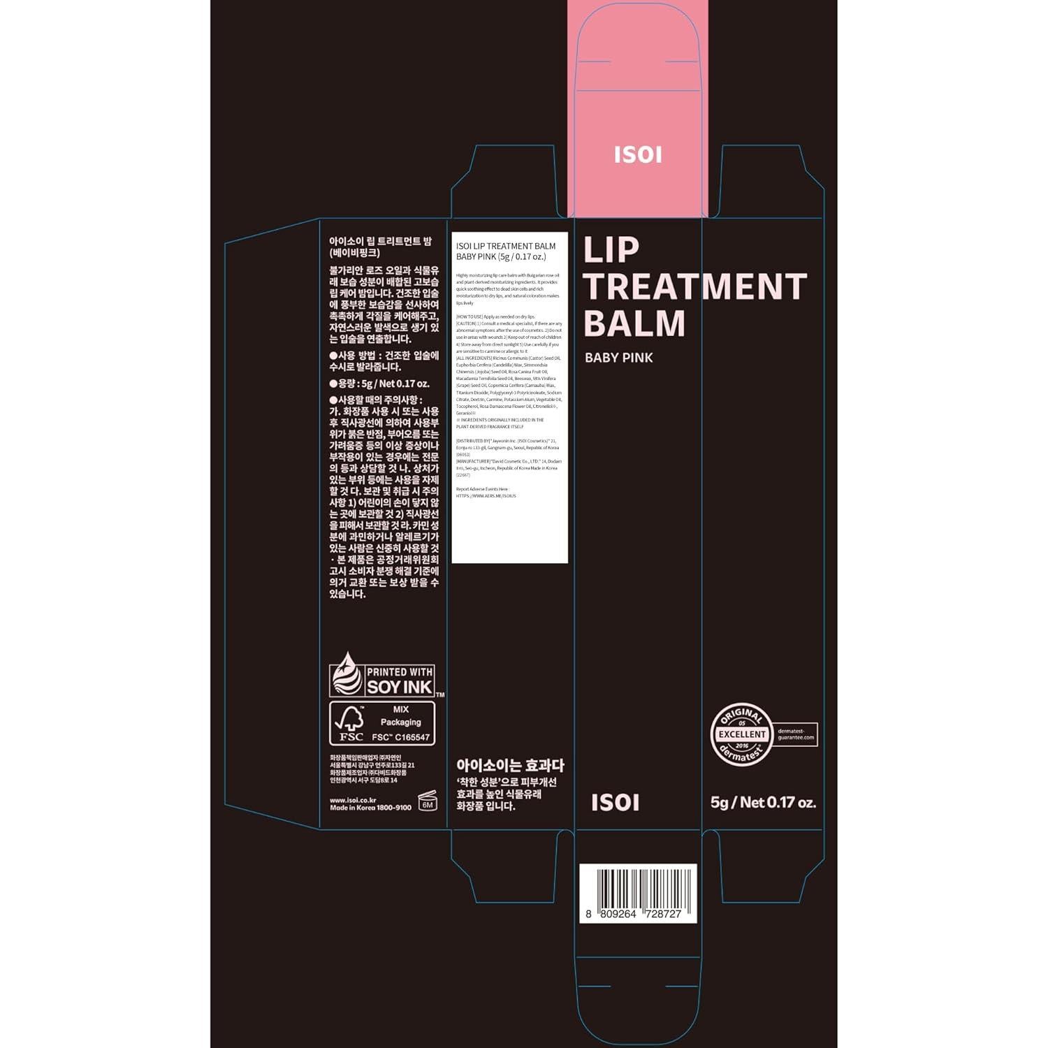 Bálsamo Labial Hidratante ISOI Rosa Búlgaro 5g - Brillo y Tinte