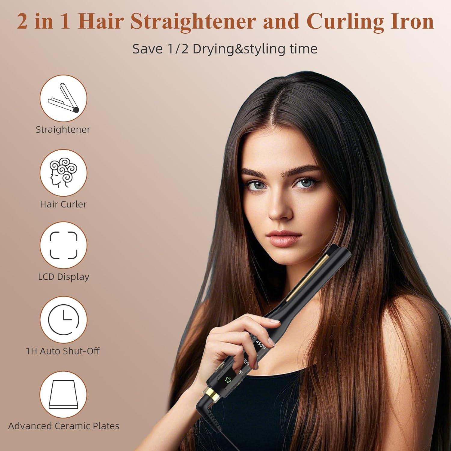 Plancha y Rizadora de Cabello 2 en 1 Arhoet XN-H3 0.5" Cerámica