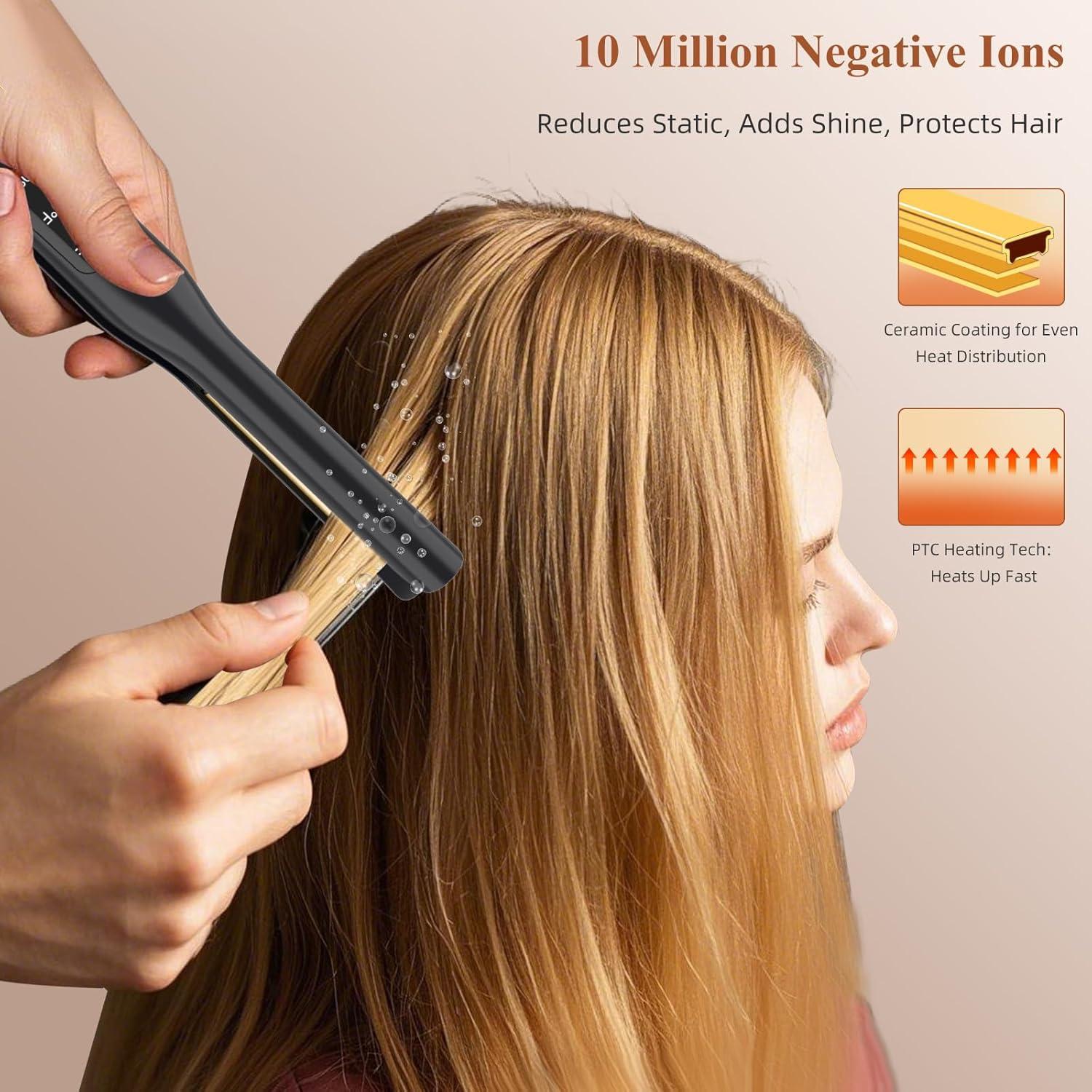 Plancha y Rizadora de Cabello 2 en 1 Arhoet XN-H3 0.5" Cerámica