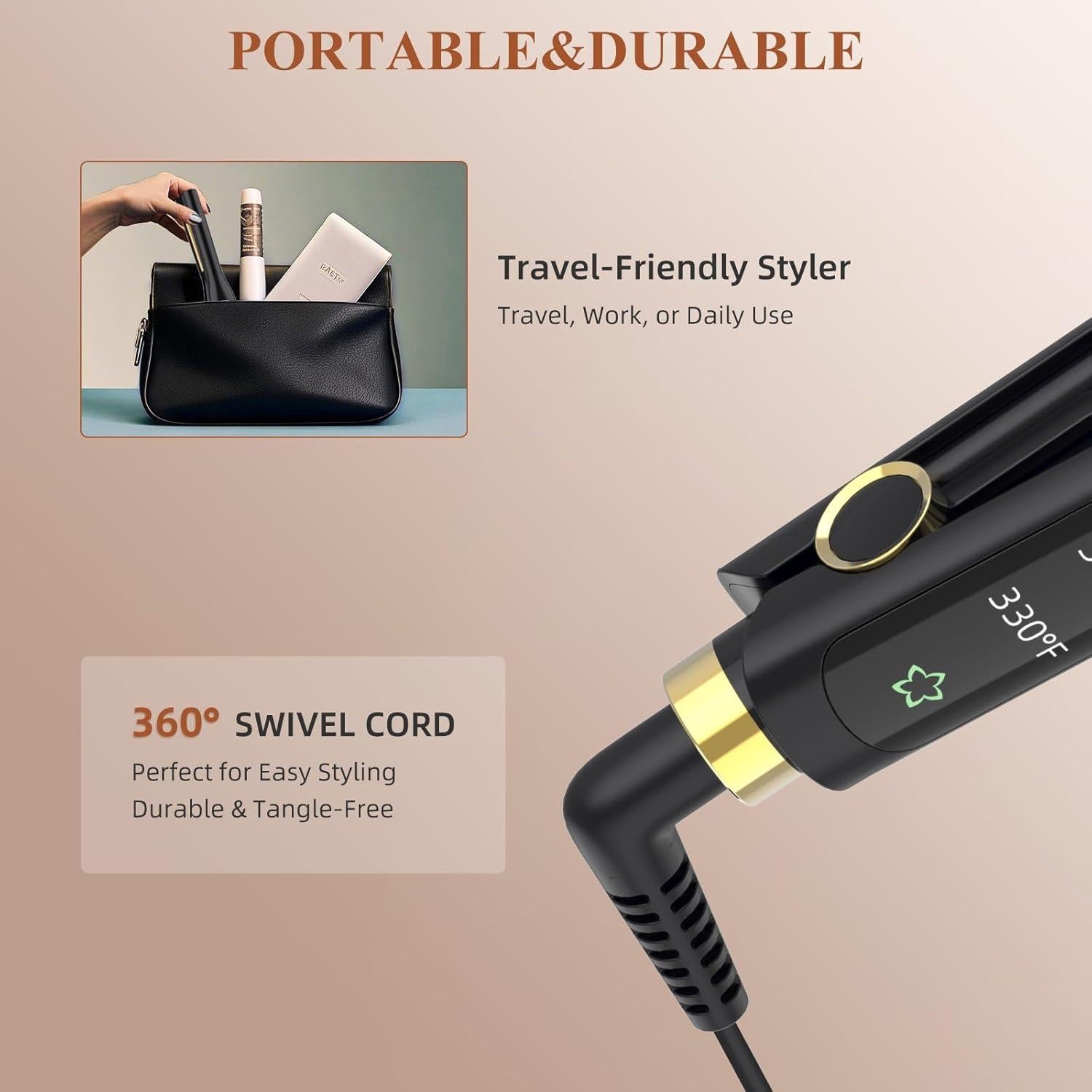 Plancha y Rizadora de Cabello 2 en 1 Arhoet XN-H3 0.5" Cerámica