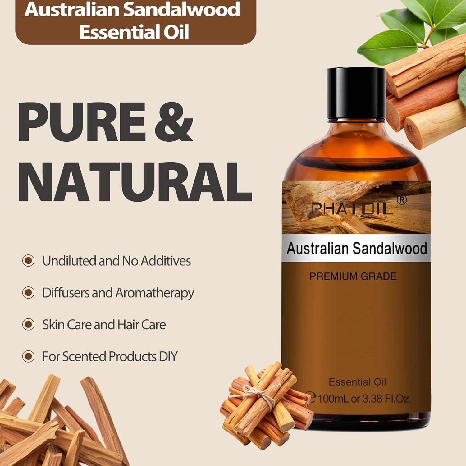 Aceite Esencial Puro de Sándalo Australiano 100 ml - PHATOIL