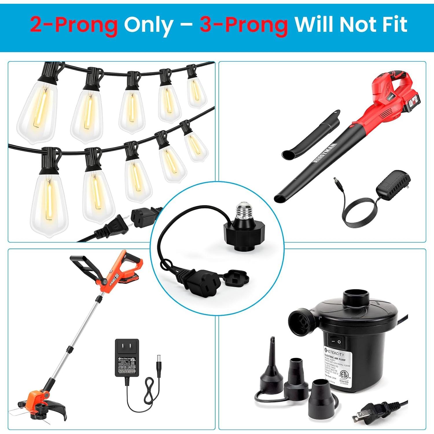 Adaptador de Enchufe E26 a 2 Clavijas Rreslicam 300W