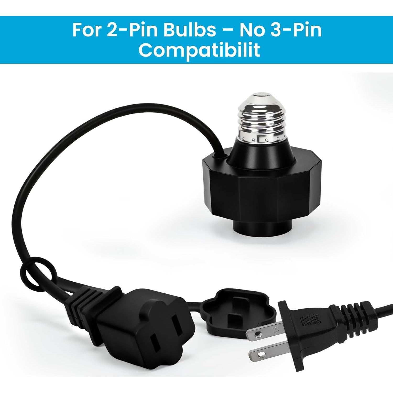 Adaptador de Enchufe E26 a 2 Clavijas Rreslicam 300W