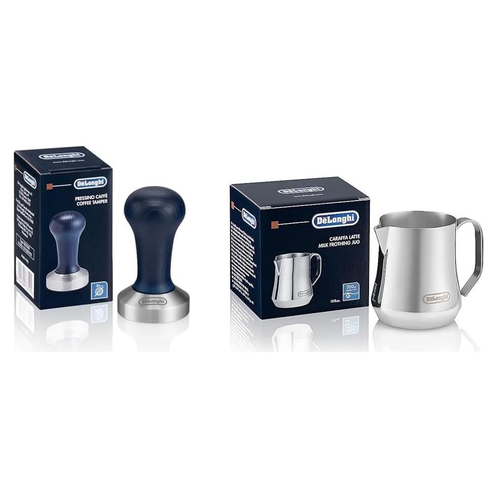 Jarra de Espuma de Leche De'Longhi 350 ml + Prensador DLSC058