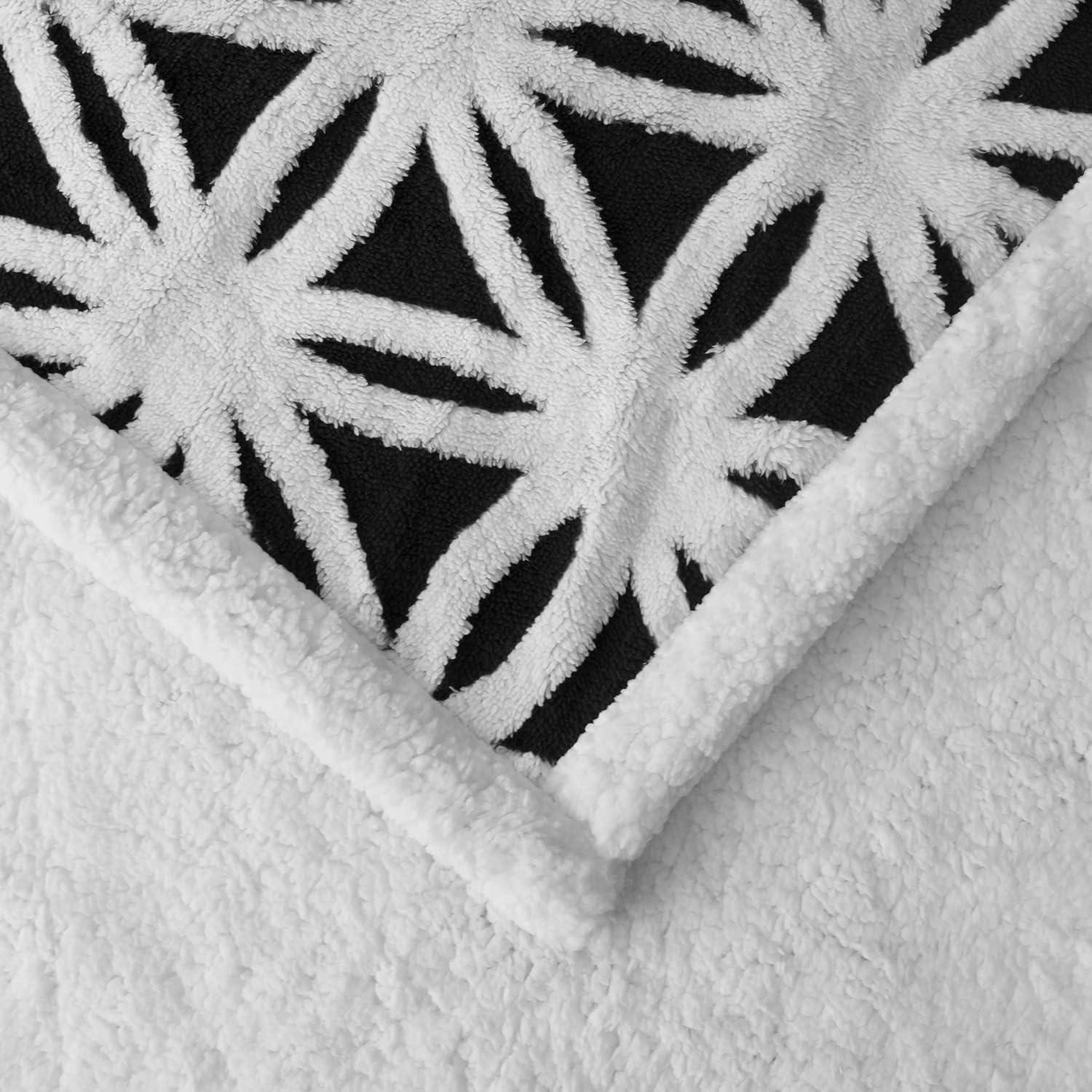 Manta de Forro Sherpa LOMAO 130x160cm Negra Suave Doble Cara