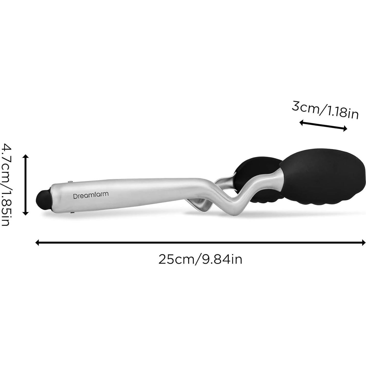 Pinzas de Cocina Dreamfarm Clongs 25 cm Silicona Negra