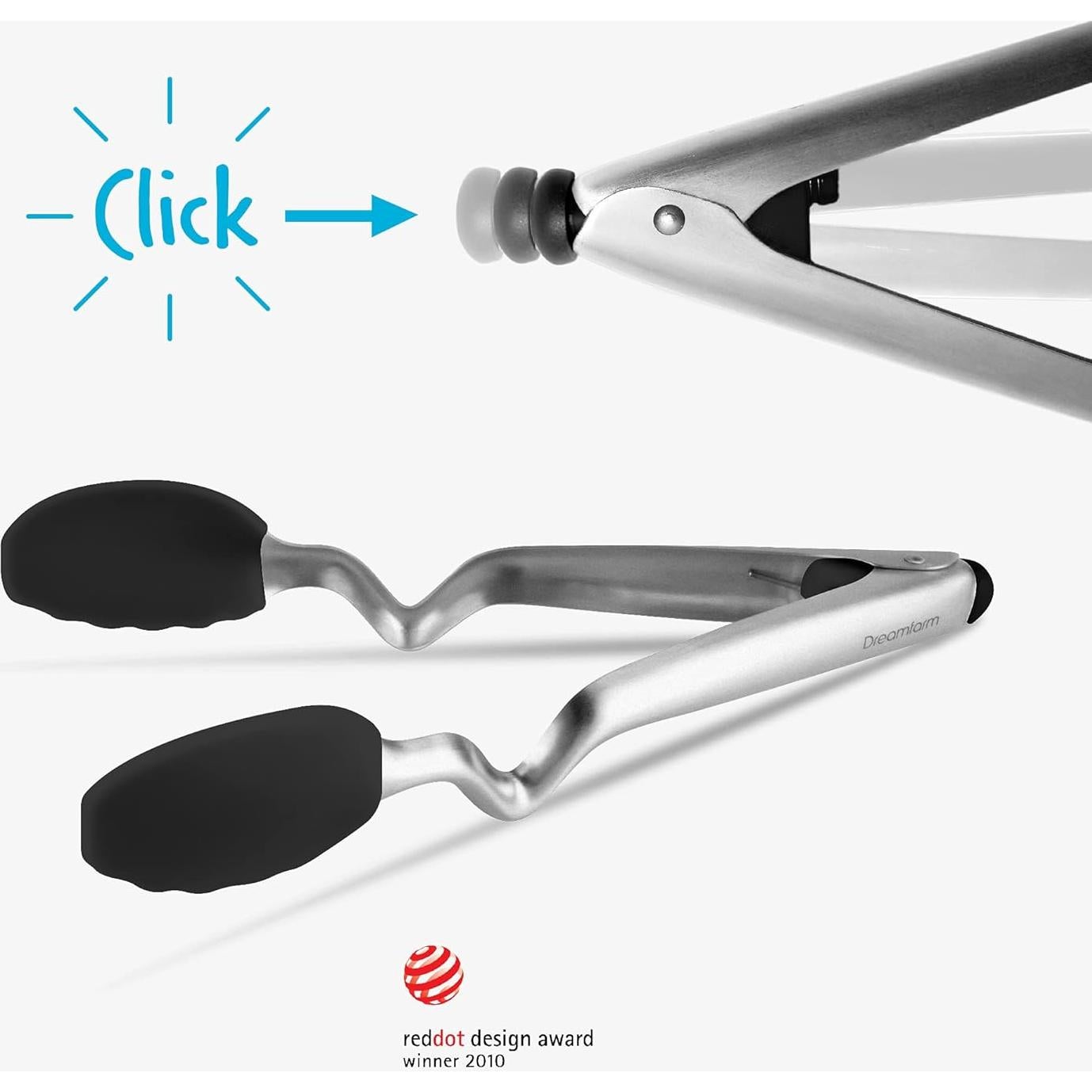 Pinzas de Cocina Dreamfarm Clongs 25 cm Silicona Negra