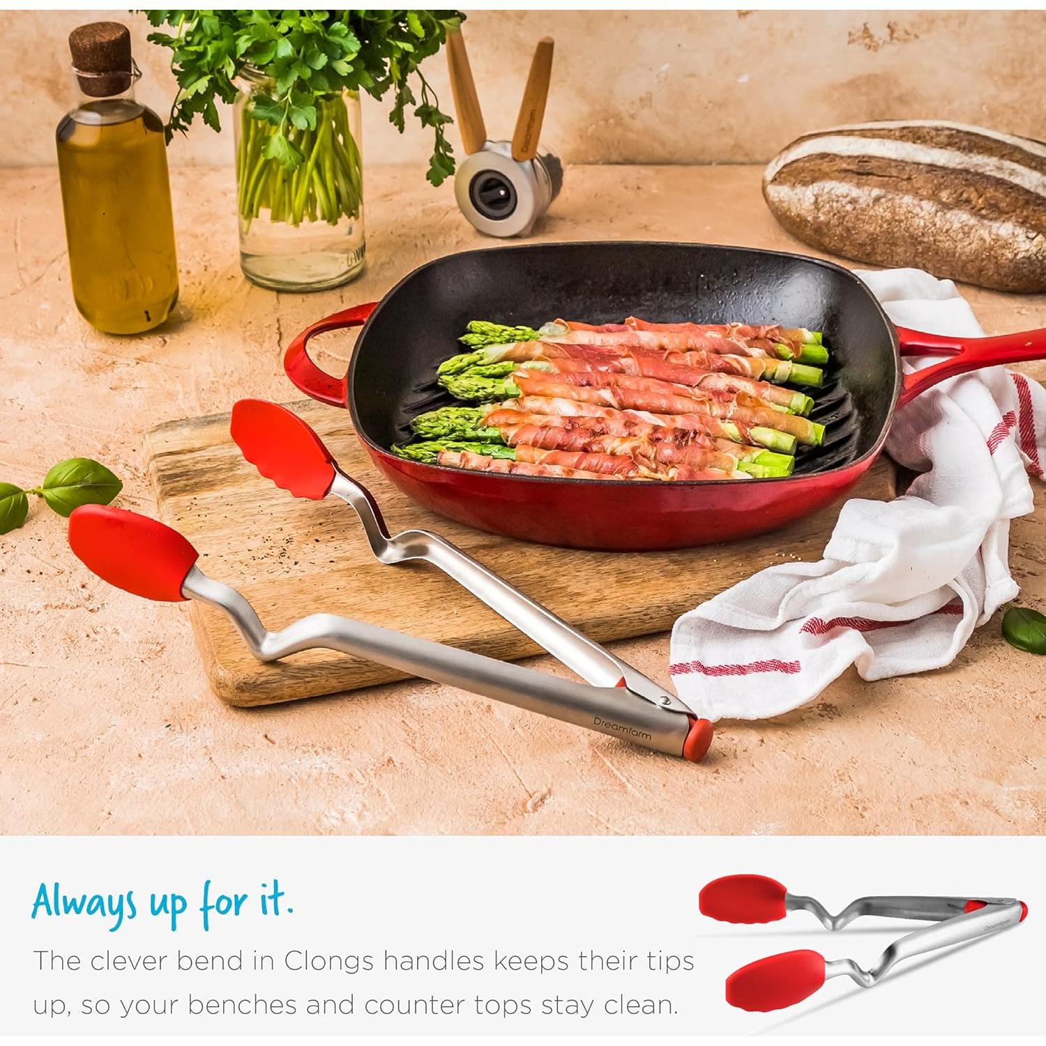 Pinzas de Cocina Dreamfarm Clongs 25 cm Silicona Negra