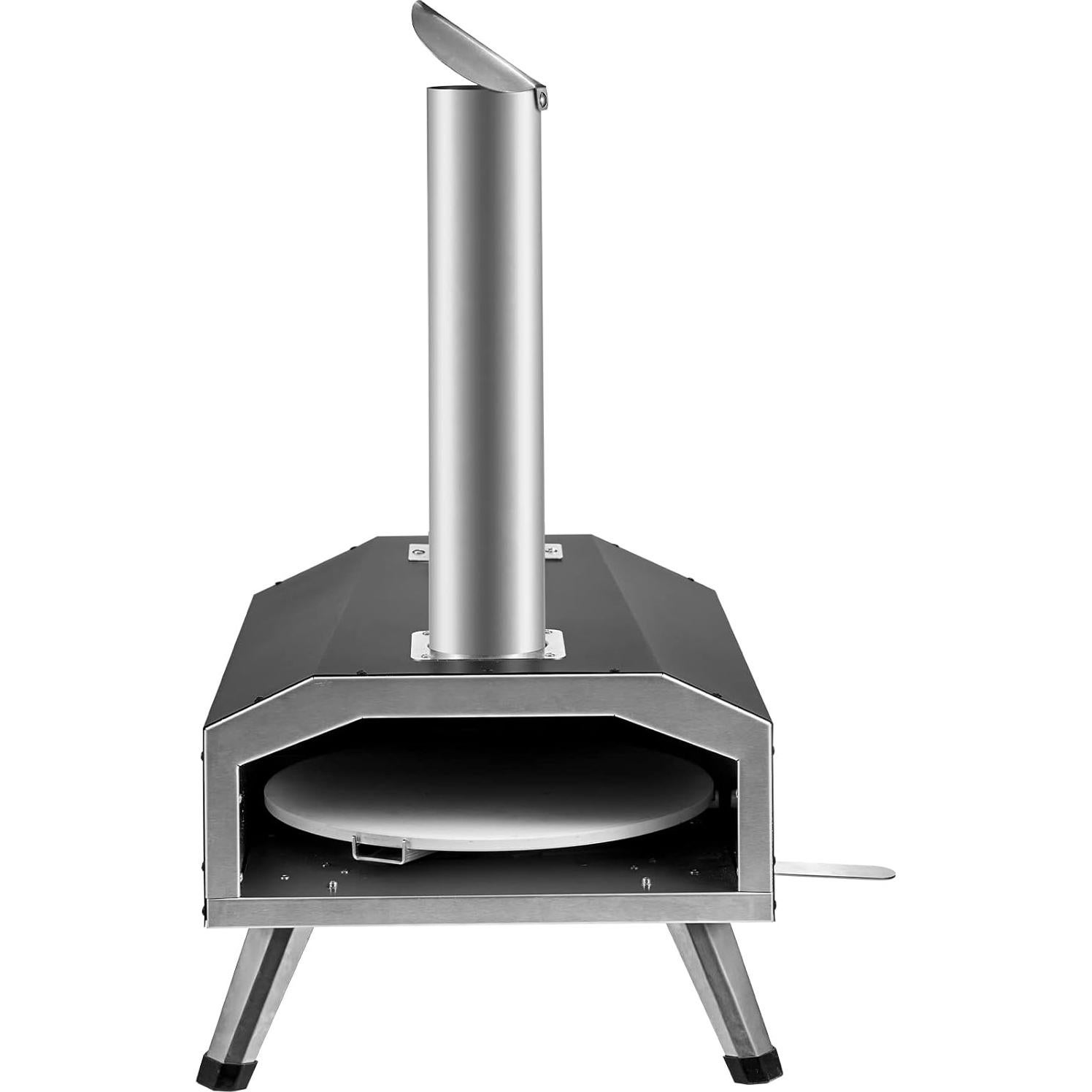 Horno de Pizza VEVOR Multifuncional 12" Gas y Leña Portátil