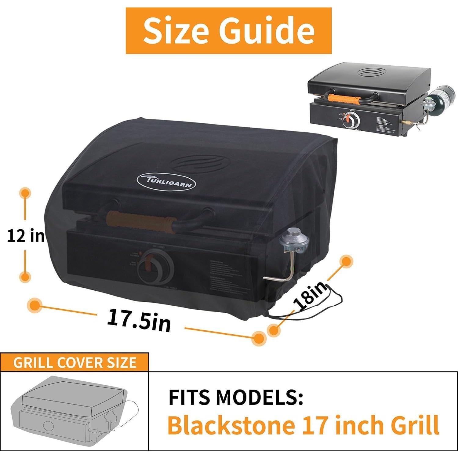 Cubierta de Parrilla TURLIOARN 17" Impermeable 600D