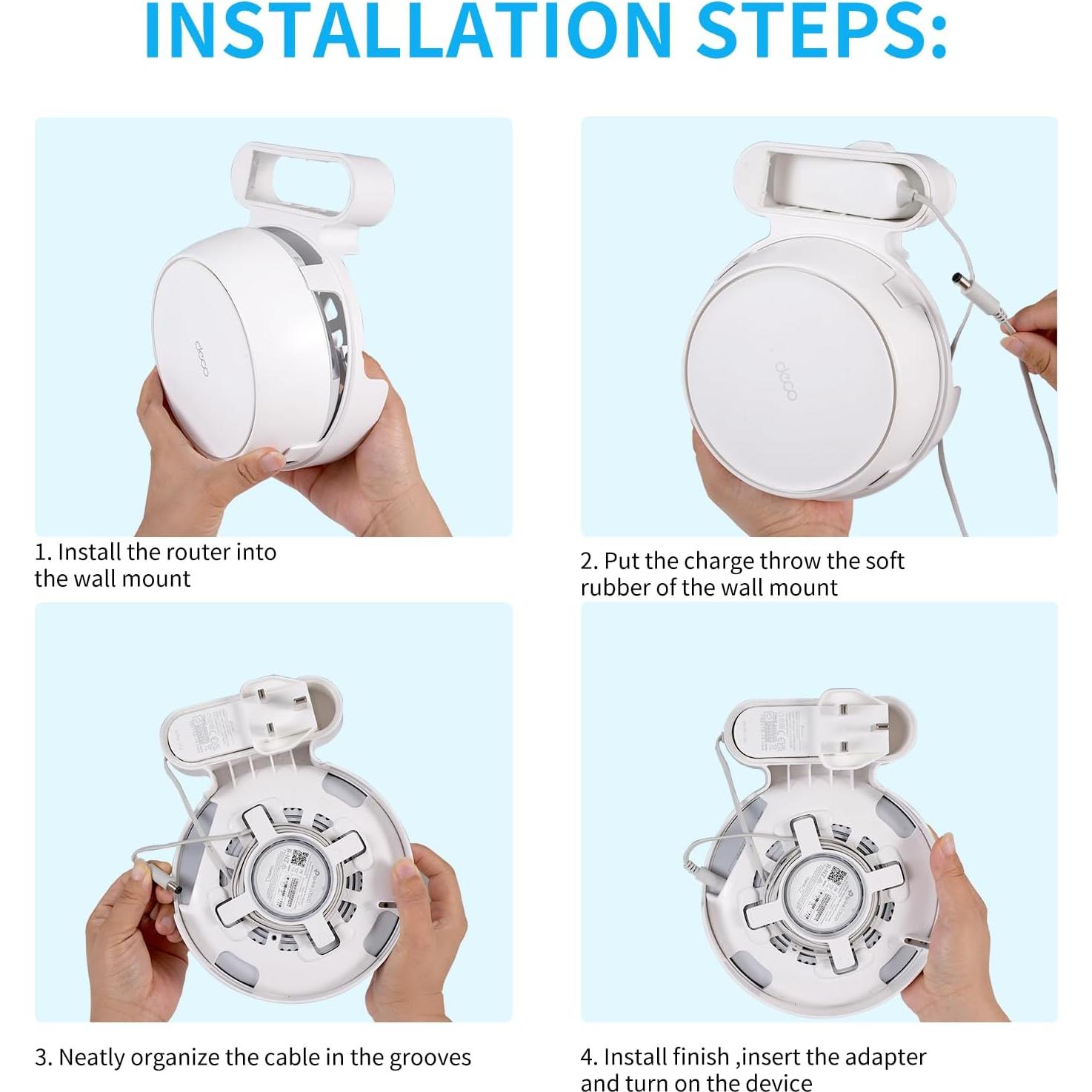 Soporte de Pared para Router TP-Link Deco BE23/BE25/BE3600/BE5000