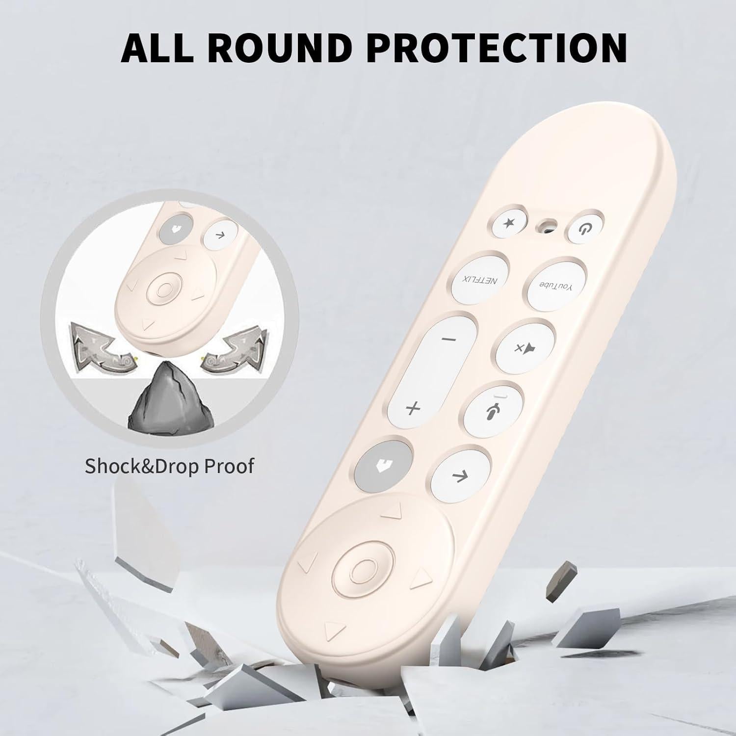 Funda de Silicona para Control Remoto Google TV 4K 2024 - 2 Pcs