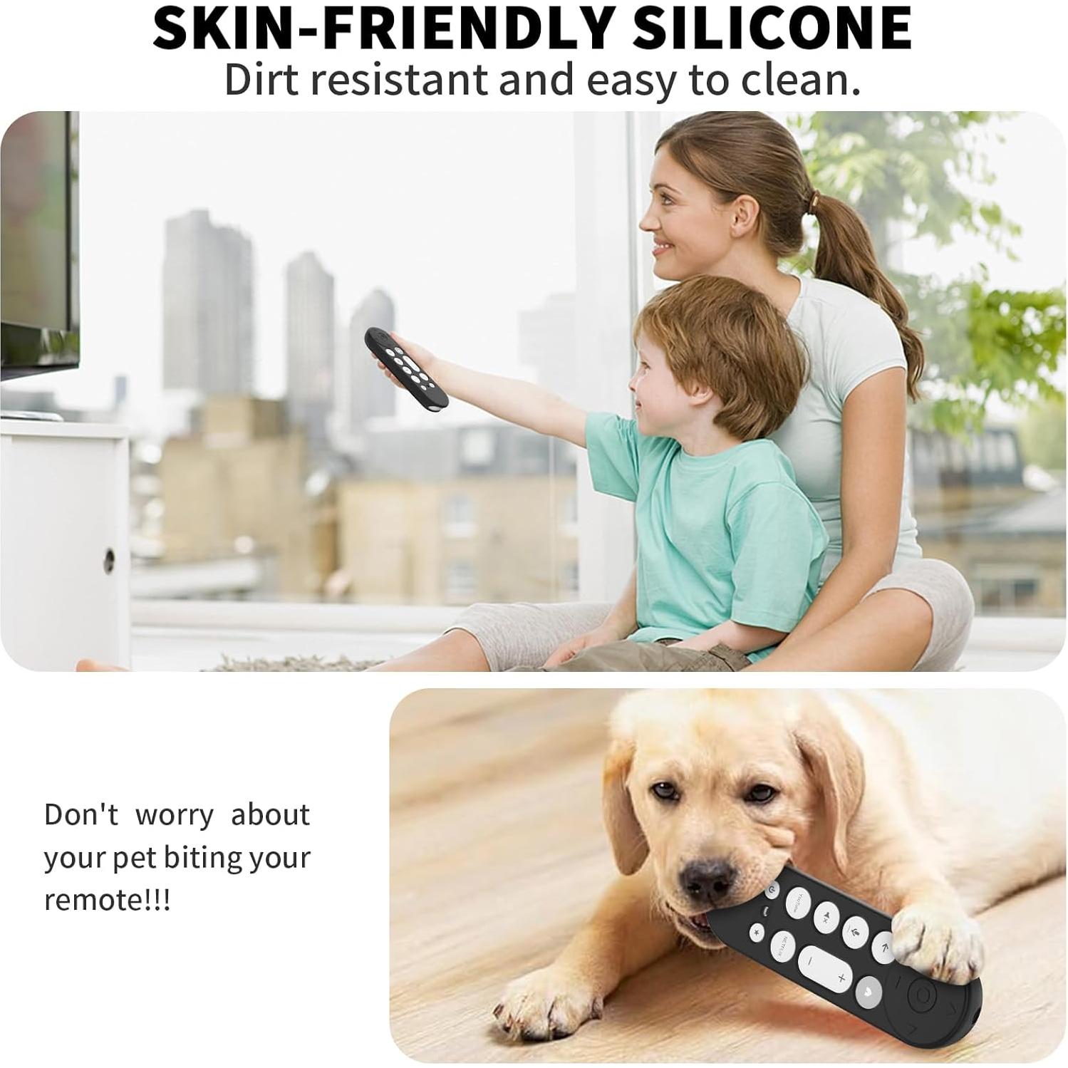 Funda de Silicona para Control Remoto Google TV 4K 2024 - 2 Pcs