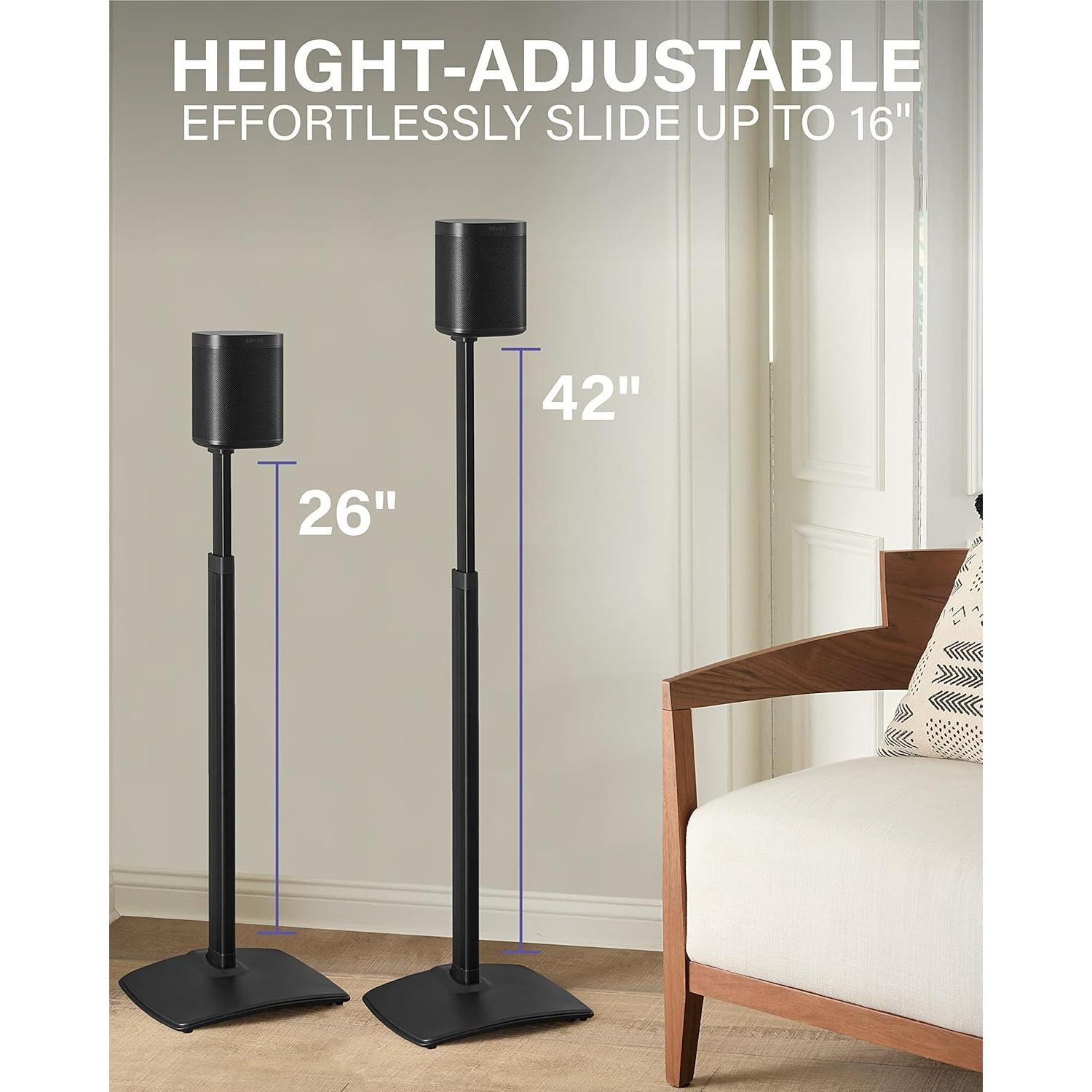 Soporte de Altavoz Inalámbrico Ajustable SANUS OSSA1 - Negro