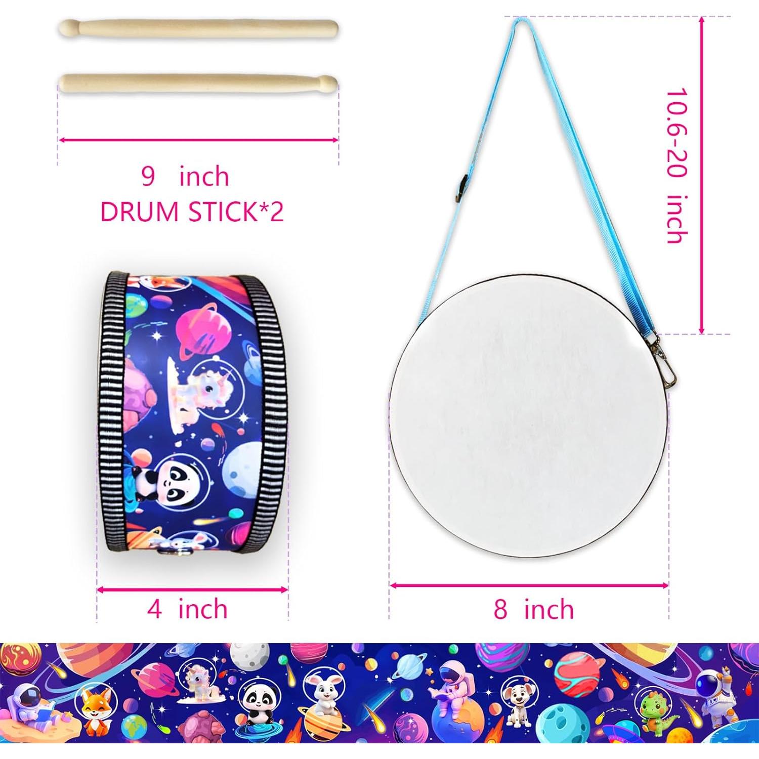 Juego de Batería Infantil Blvochnnt 20 cm con 2 Baquetas