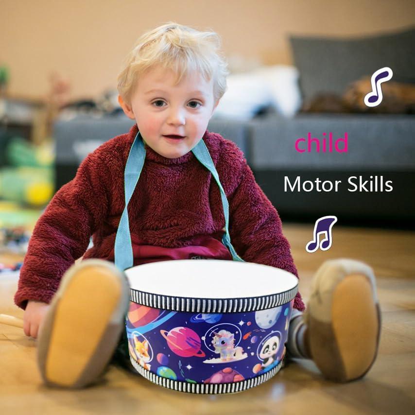 Juego de Batería Infantil Blvochnnt 20 cm con 2 Baquetas