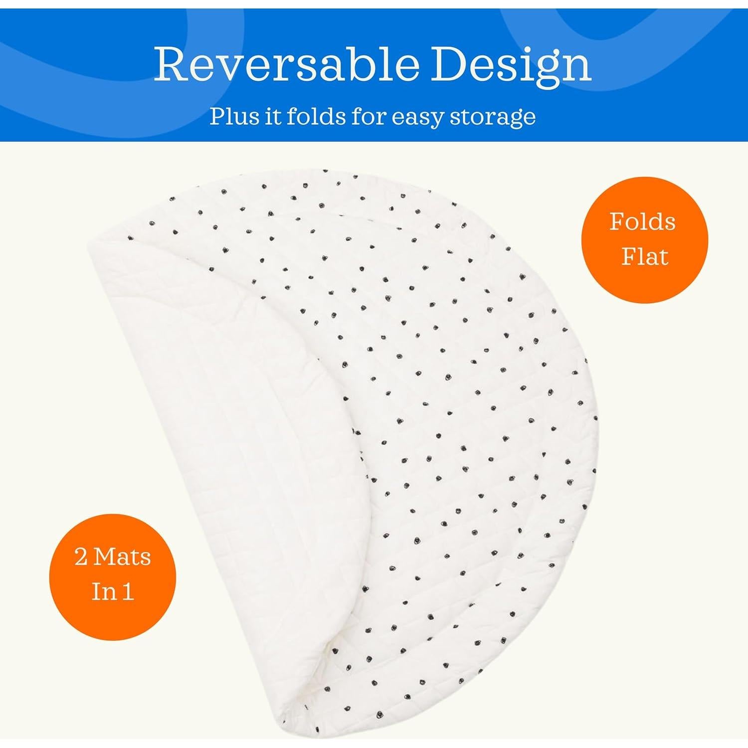 Alfombra de Juego Acolchada Poppyseed 109 cm Lavable para Bebés