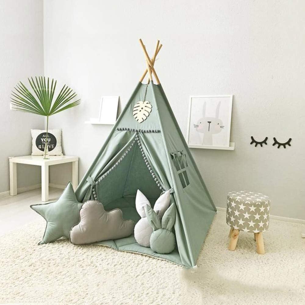 Tienda Teepee para Niños Verde - Casa de Juego Interior 120x120x150 cm