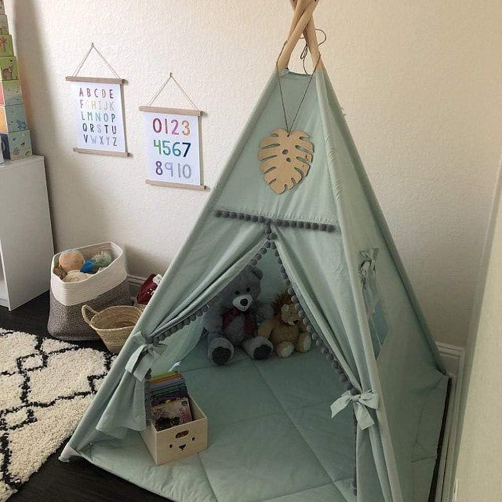 Tienda Teepee para Niños Verde - Casa de Juego Interior 120x120x150 cm