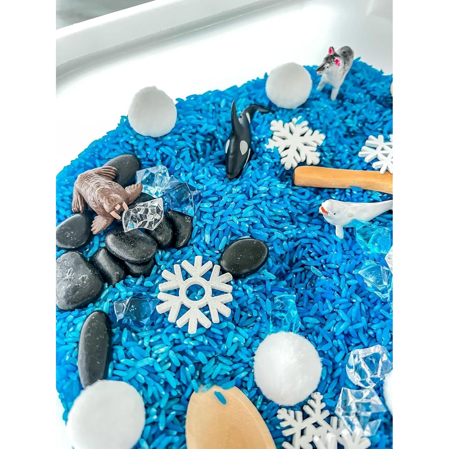 Bandejas Sensoriales Montessori para Niños - Animales Árticos