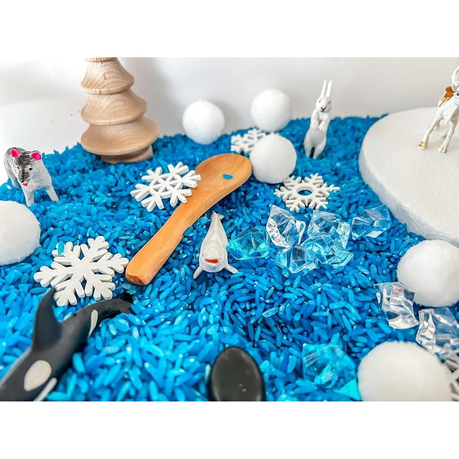 Bandejas Sensoriales Montessori para Niños - Animales Árticos