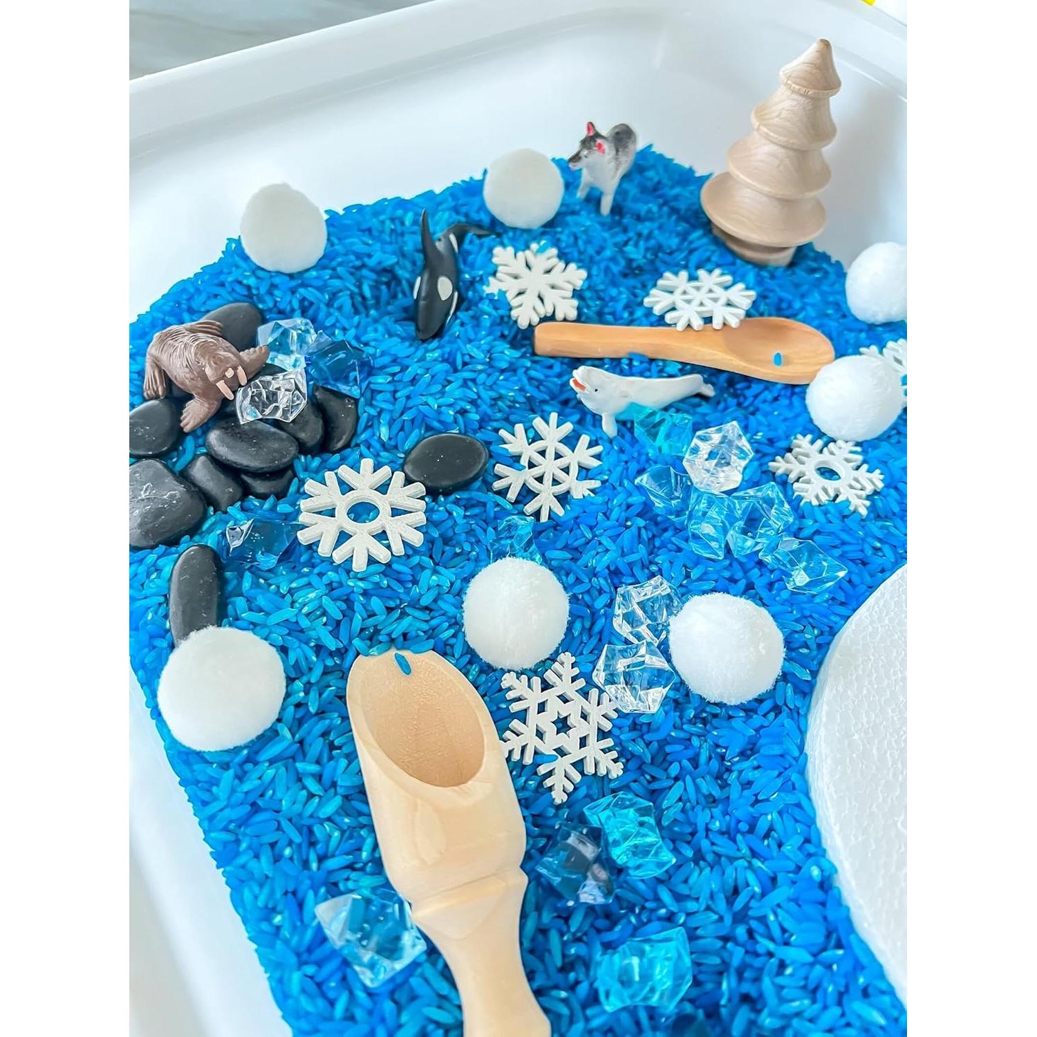 Bandejas Sensoriales Montessori para Niños - Animales Árticos