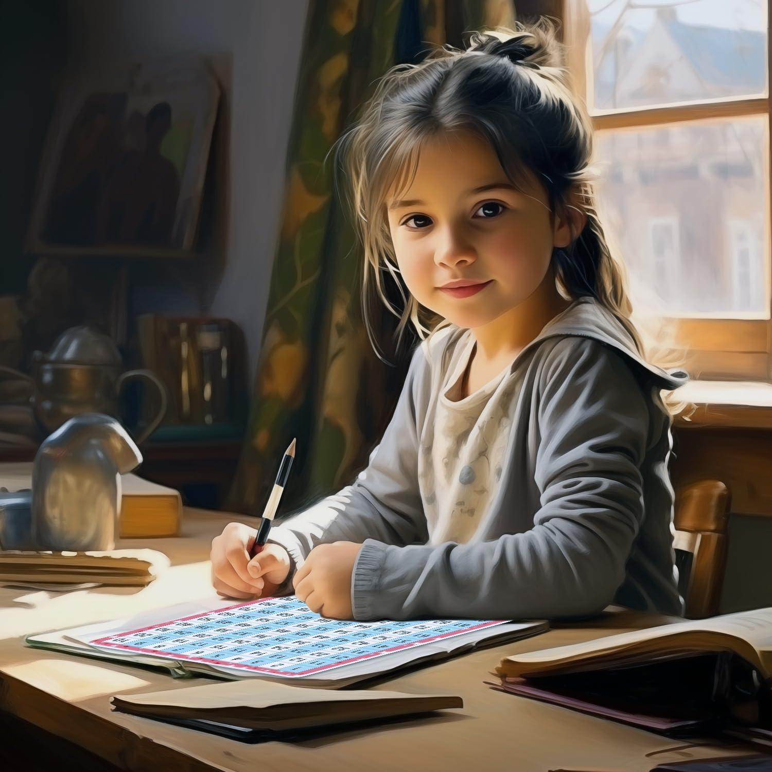 Paquete de 10 Tarjetas de Tablero Matemáticas WEIZHEN 1-100