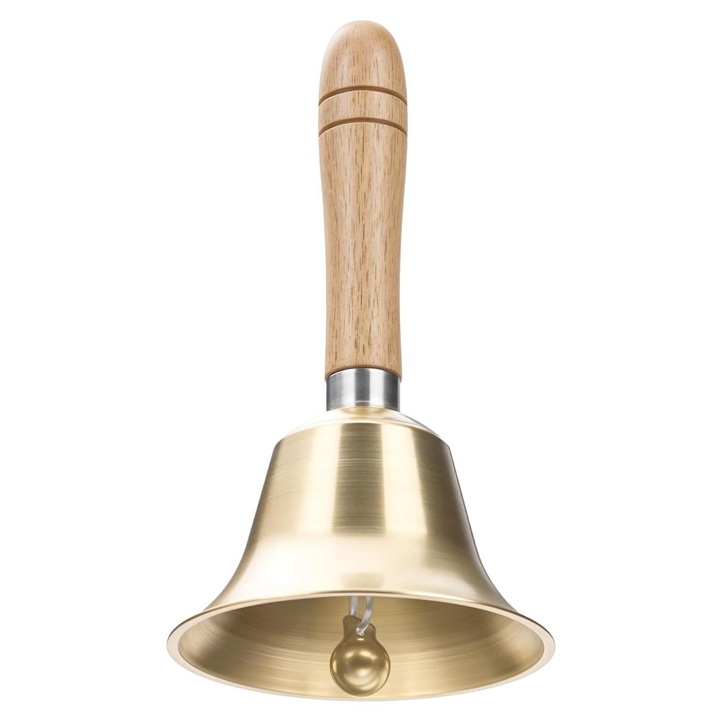 Campana de Mano Flezoo de Bronce Sólido 8 cm - Sonido Fuerte