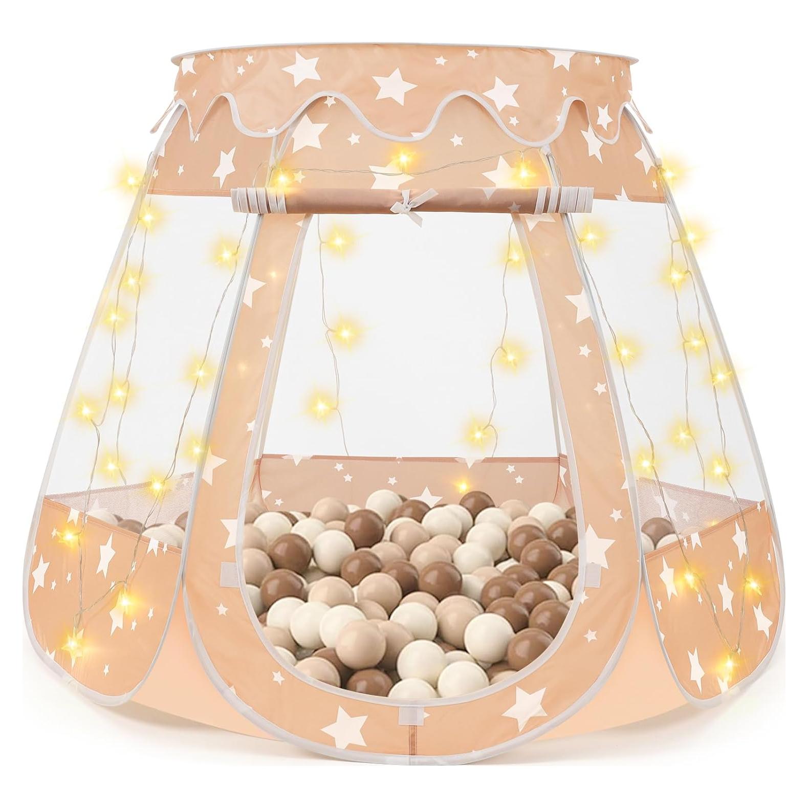 Carpa Princesa Pop Up con Luz de Estrellas Crayline 124 cm