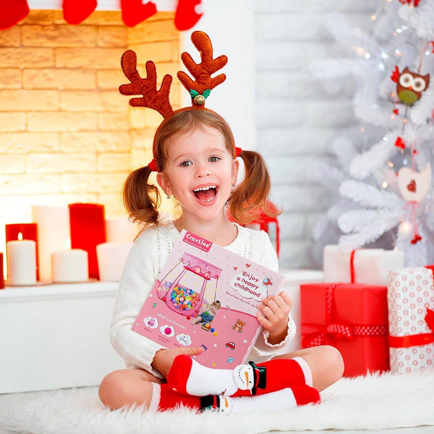 Carpa Princesa Pop Up con Luz de Estrellas Crayline 124 cm