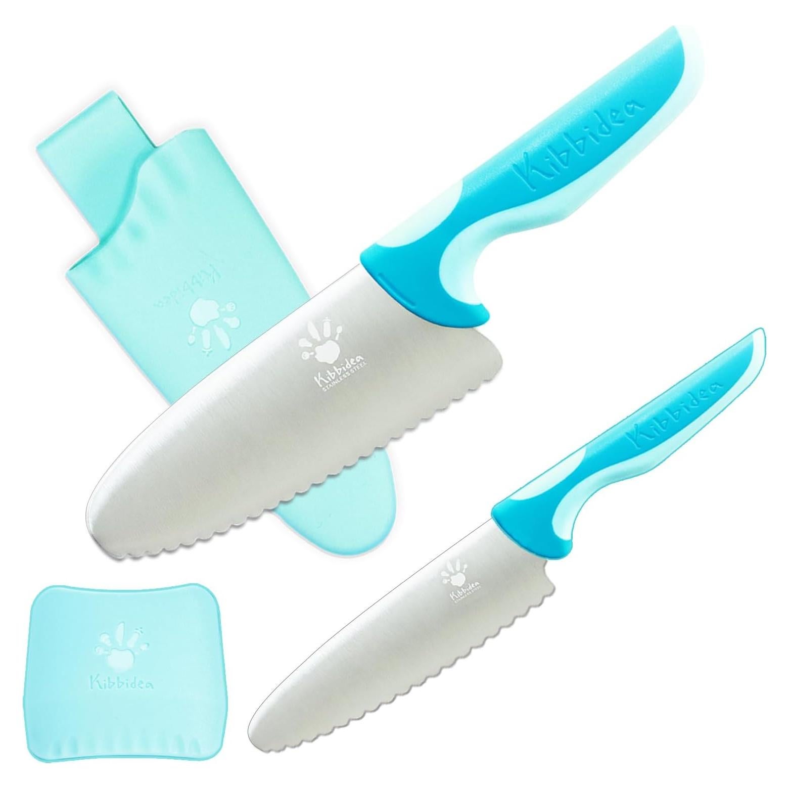 Juego de cuchillos para niños Kibbidea 4 piezas acero inoxidable