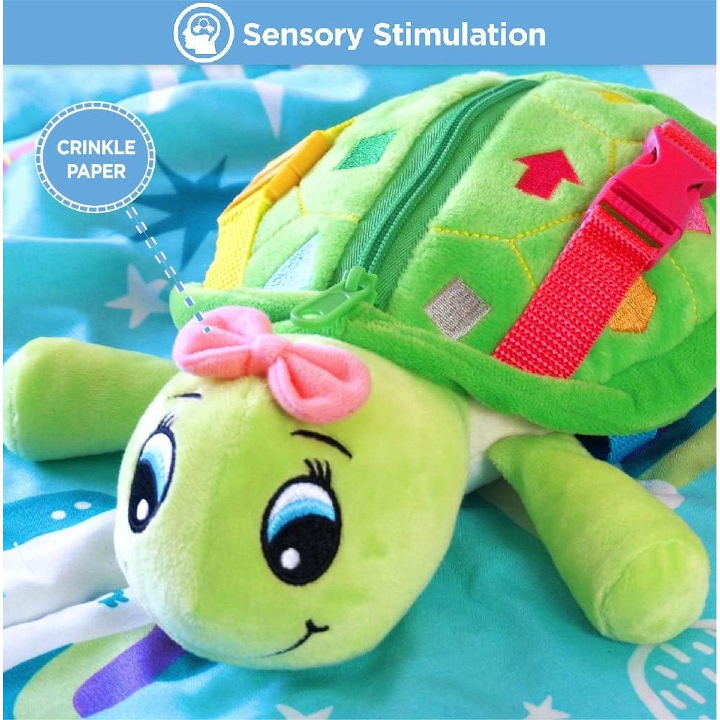 Juguete de Hebilla Tortuga Belle - Peluche Montessori 1-3 Años