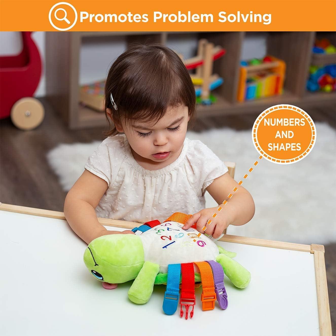 Juguete de Hebilla Tortuga Belle - Peluche Montessori 1-3 Años