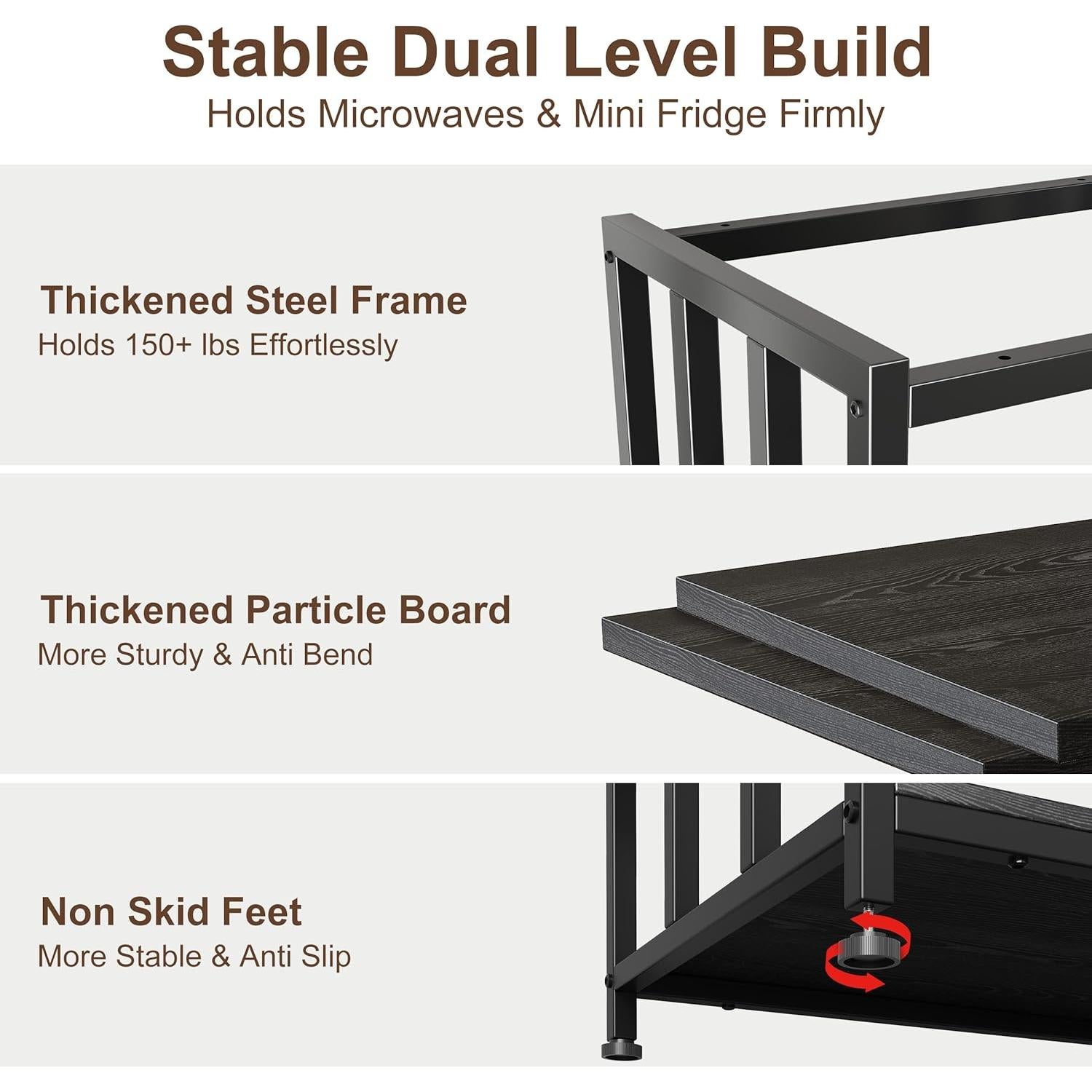 Estante Organizador MAJALiS para Mini Refrigerador Negro 6 Niveles