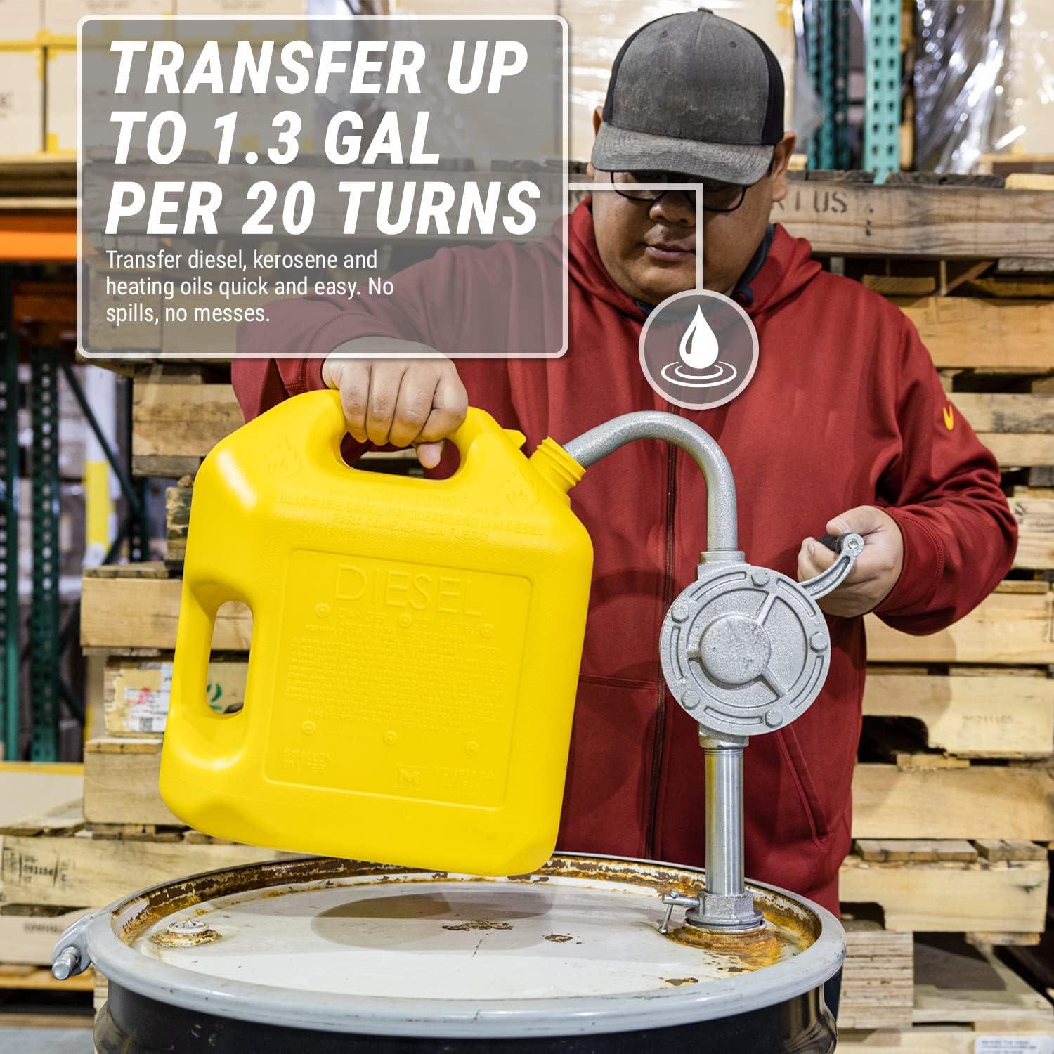 Bomba de Drum Rotativa TERA PUMP 37.85 L/min Hierro Fundido