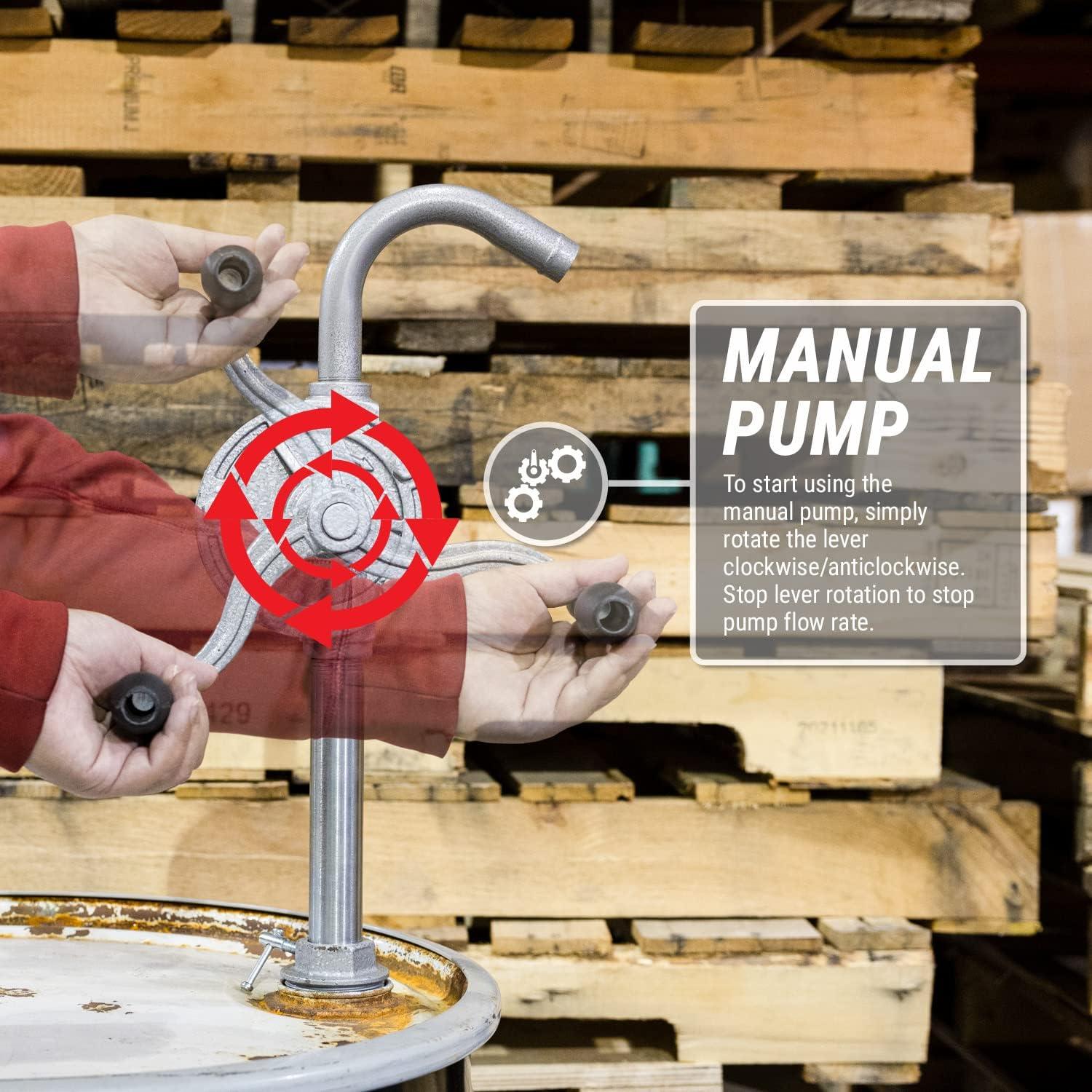 Bomba de Drum Rotativa TERA PUMP 37.85 L/min Hierro Fundido