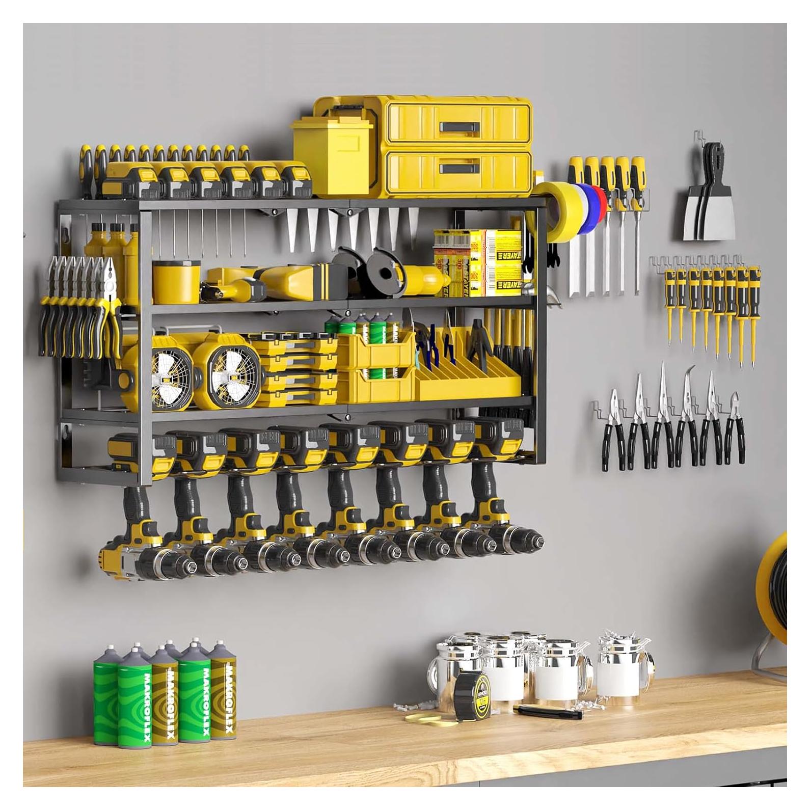 Organizador de Herramientas JOIRACK 4 Niveles 8 Soportes Taladros