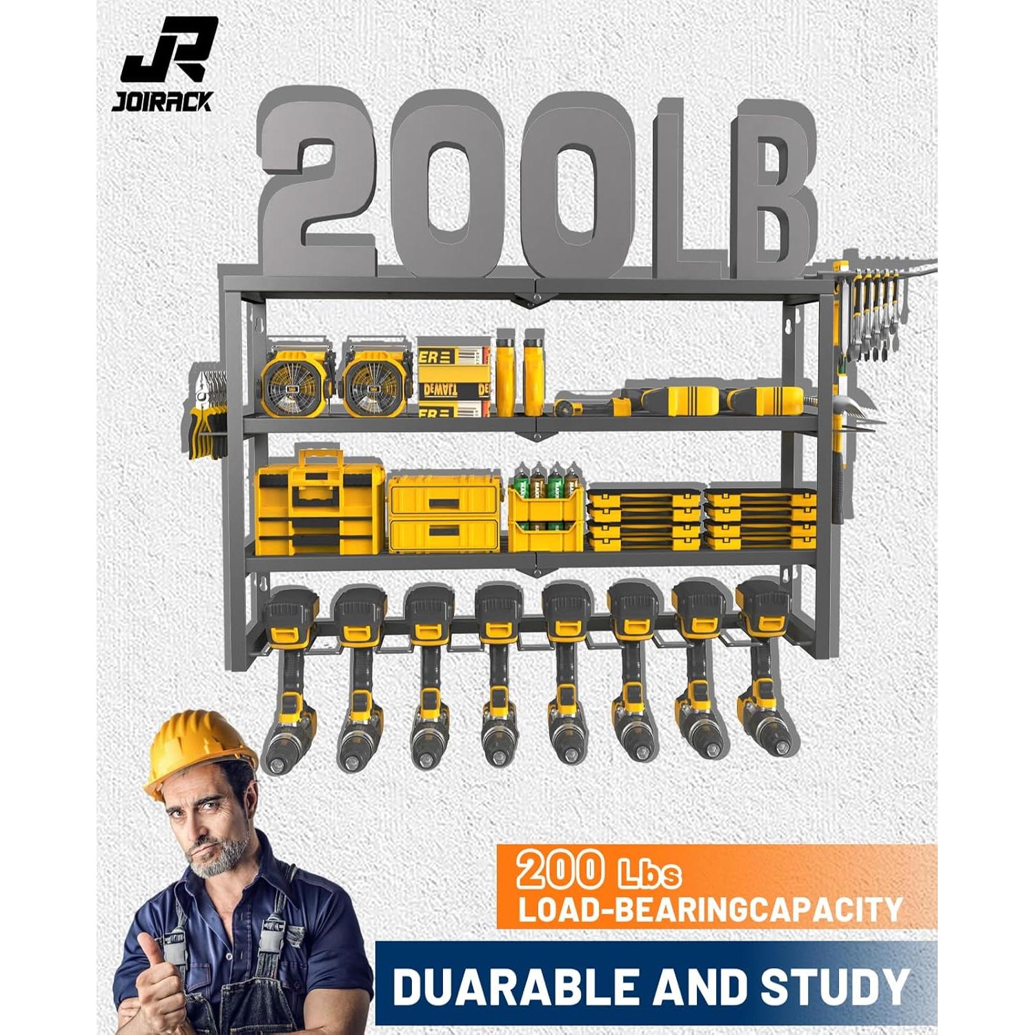 Organizador de Herramientas JOIRACK 4 Niveles 8 Soportes Taladros