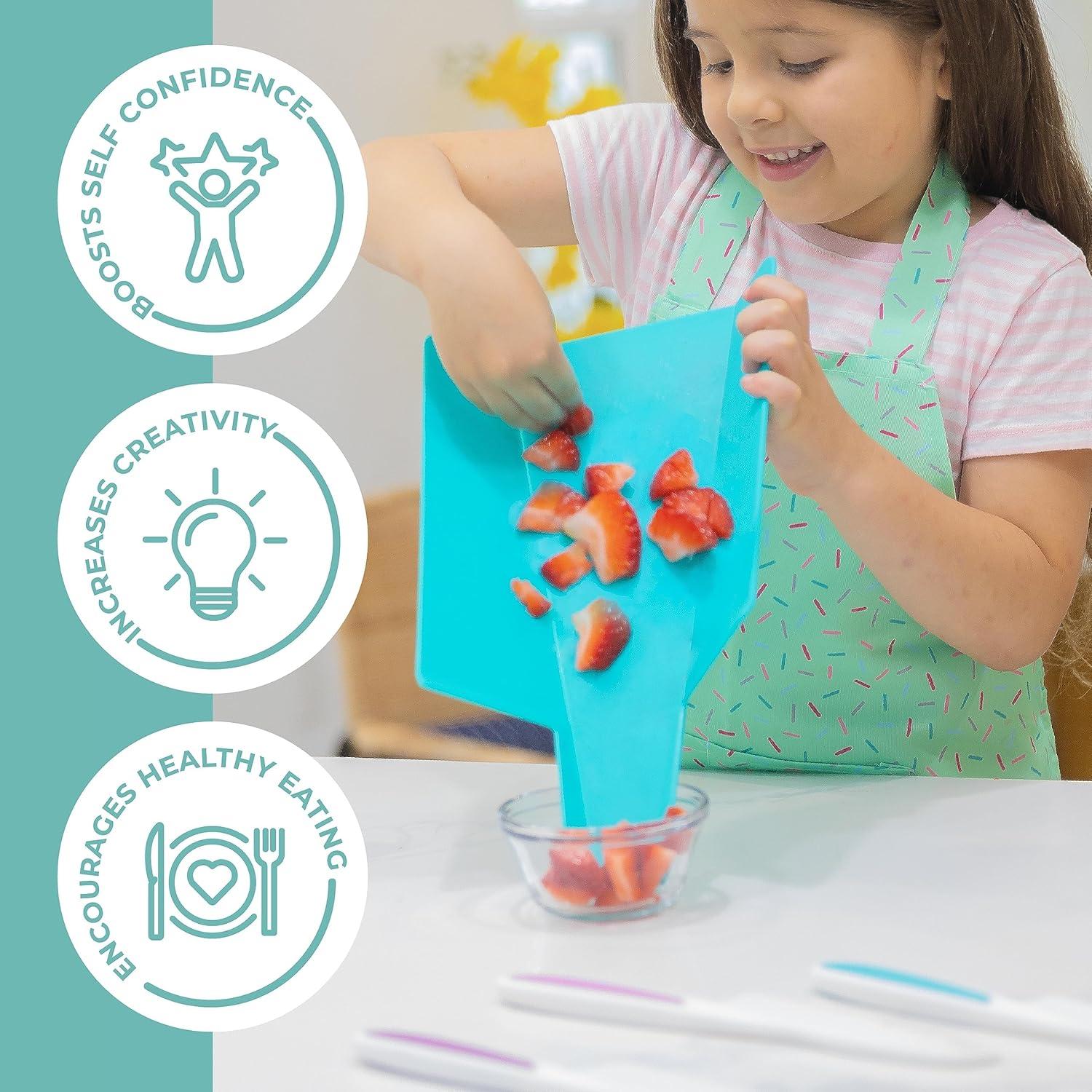 Juego de cuchillo y tabla de cortar TOVLA JR. para niños